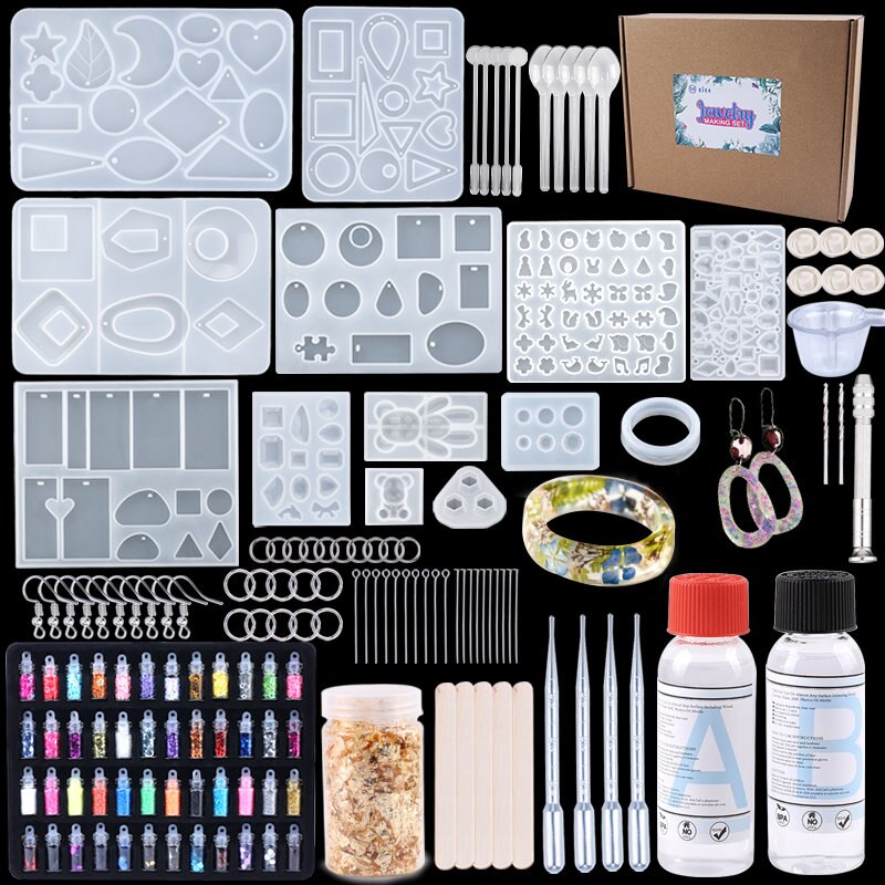 Resin Kits with Molds Silicone Molds DIY Kit for Resin Jewelry Making