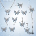 Ice Blue Butterfly Series