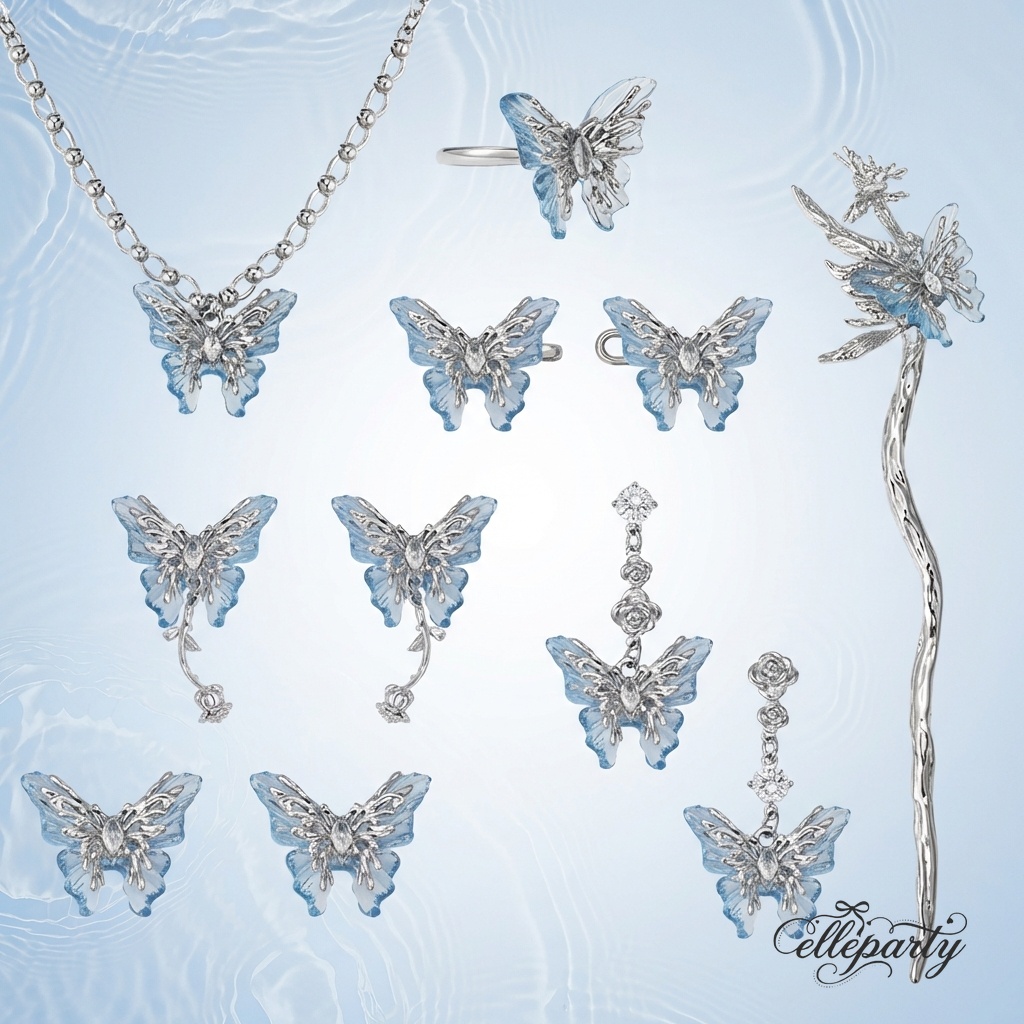 Ice Blue Butterfly Series