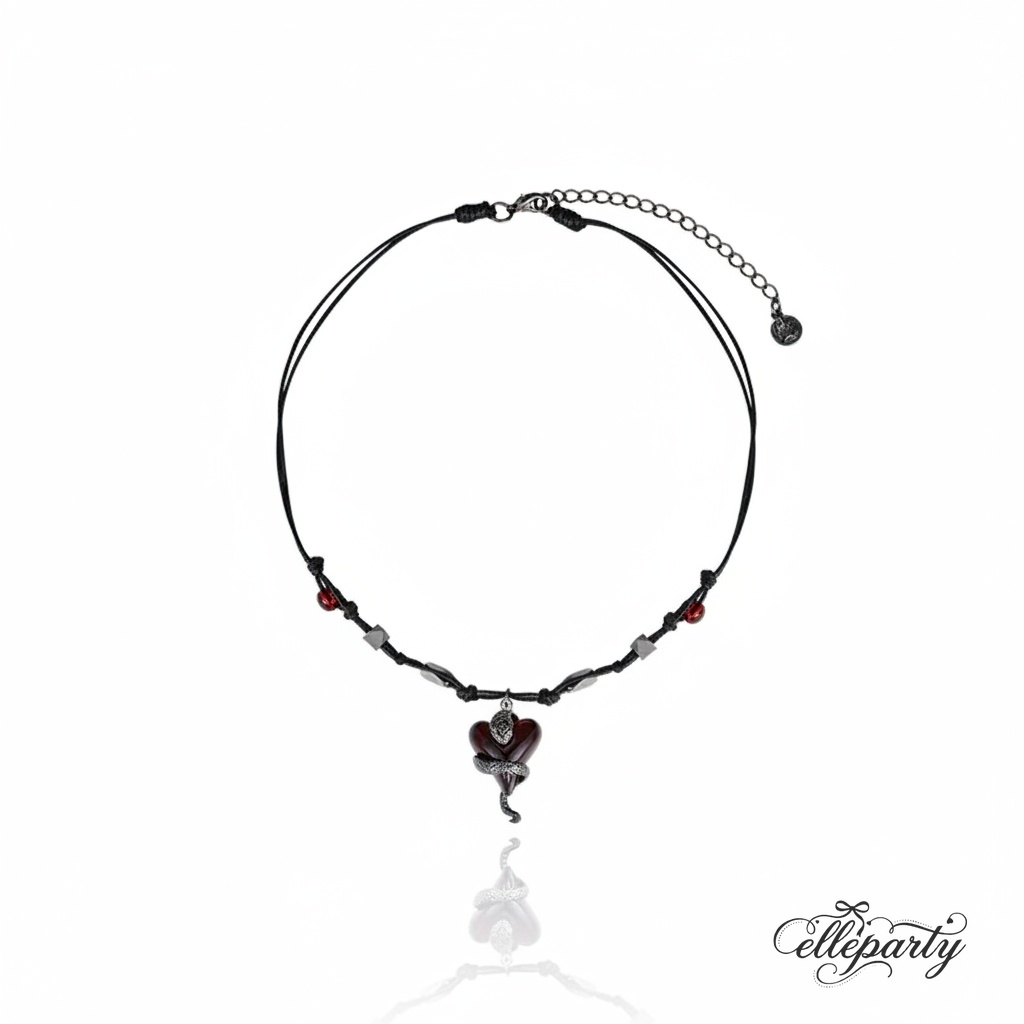 Wine Red Heart Snake Series - Image 4