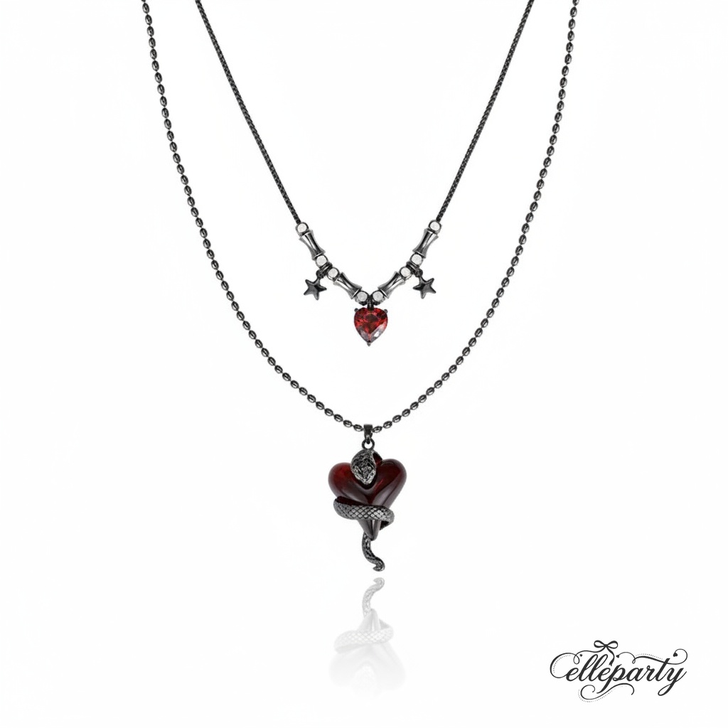 Wine Red Heart Snake Series - Image 3