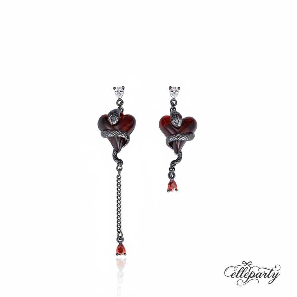 Wine Red Heart Snake Series - Image 5