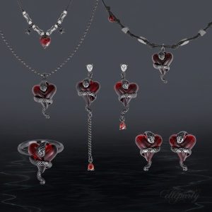Wine Red Heart Snake Series