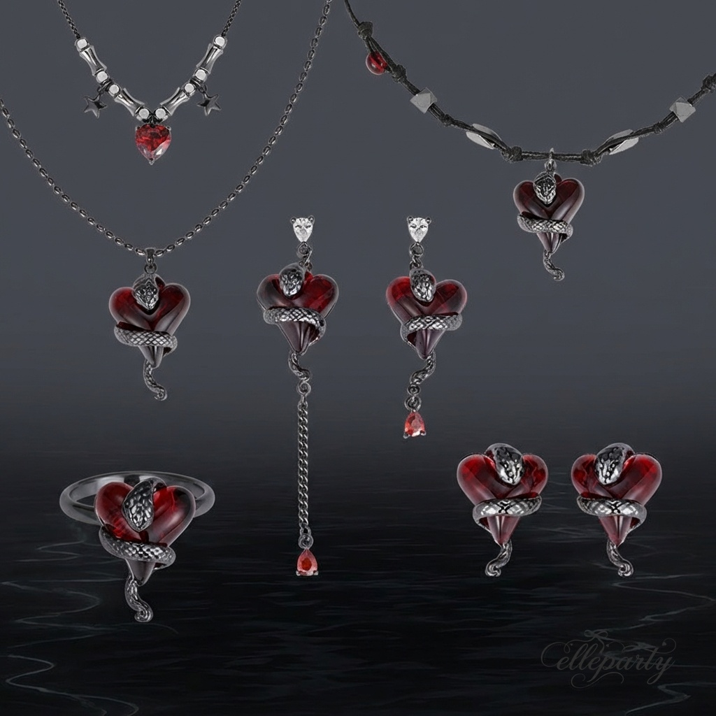 Wine Red Heart Snake Series