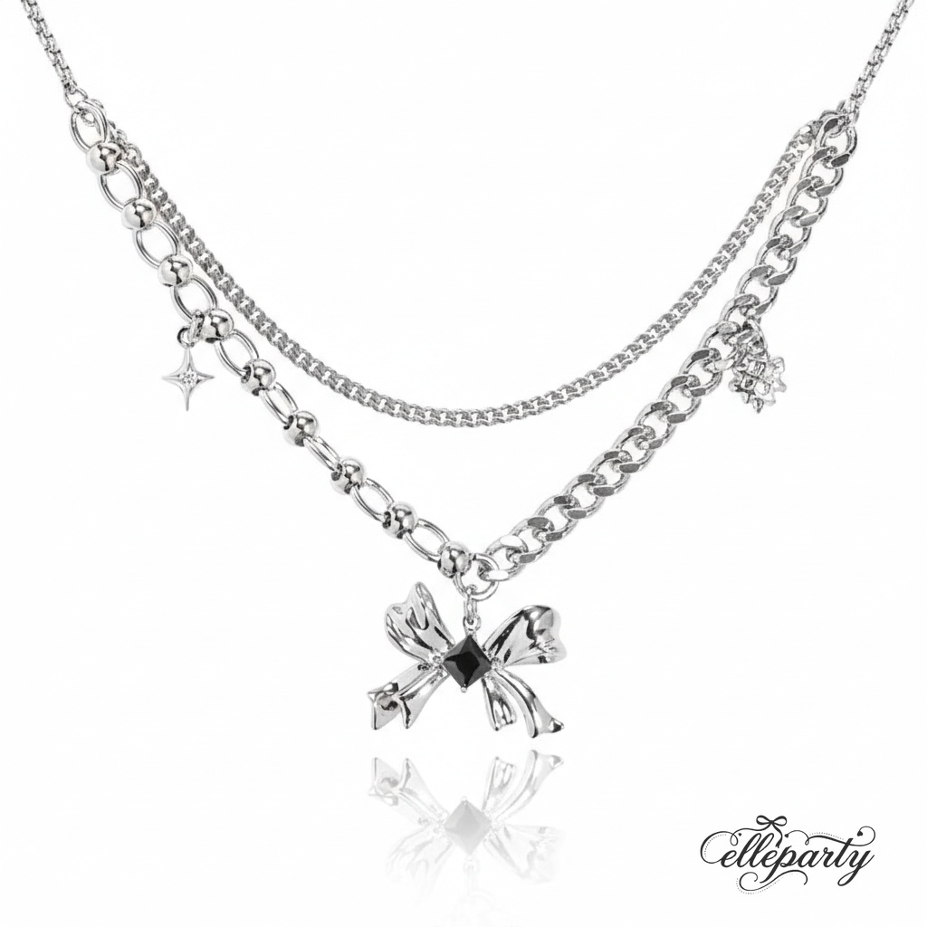 Black Glass Bow Jewelry Series - Image 2