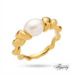 Vintage Pearl Twisted Ring