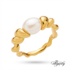 Vintage Pearl Twisted Ring
