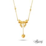 Romantic Bow and Heart Necklace