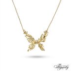 Sculptural Butterfly Pendant Necklace