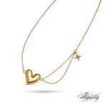 Dainty Heart and Star Necklace