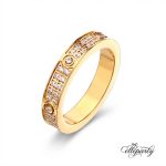 Elegant Pavé Gold Band Ring