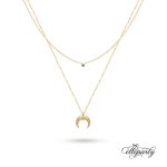 Minimalist Layered Moon Necklace