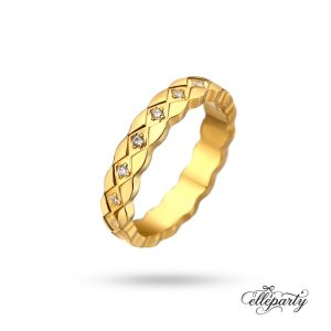 Elegant Lattice Pattern Ring