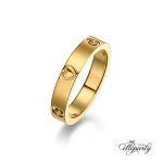 Minimalist Heart Engraved Band Ring