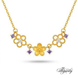 Sweet Floral Charm Necklace