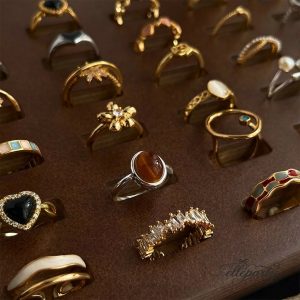 Mixed Metal Gemstone Ring Collection