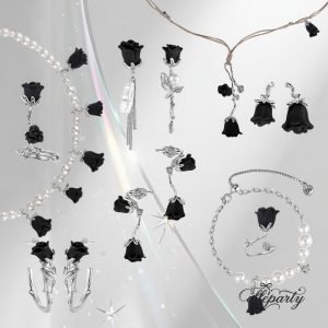 Vintage Black Rose Jewelry Collection