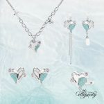 Romantic Blue Heart Jewelry Set