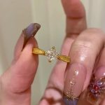 Vintage Square Gemstone Gold Ring