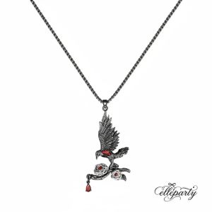 Vintage Raven and Rose Jewelry Set - Necklace #1