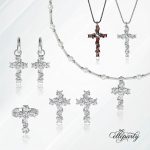 Vintage Thorny Cross Jewelry Set