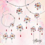 Playful Firework Puppy Jewelry Set