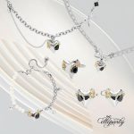 Bold Mixed Metal Heart Jewelry Set
