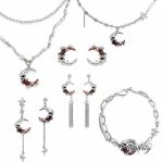 Celestial Red Moon Jewelry Set