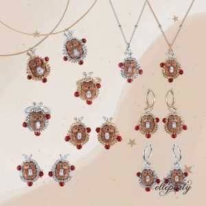 Playful Hedgehog Charm Jewelry Set